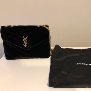 Saint Laurent (YSL)  LouLou Velvet Shoulder Bag
